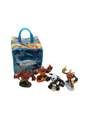 Skylanders Giants Action Figure Lot 4 Giant w Case Tree Rex Hot‎ Head Eye  Swarm
